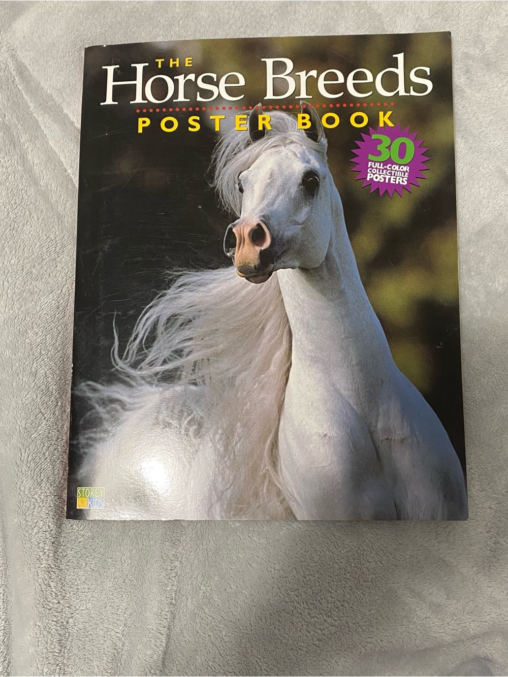 The Horse Breeds Poster Book - White Horse Cover Y2K Vintage